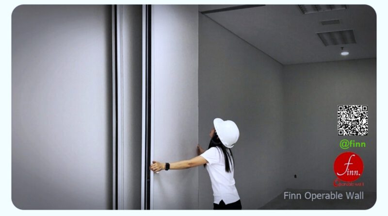Finn Operable Wall คือ ผนังบานเลื่อนกันเสียง สำหรับกั้นแบ่งห้อง